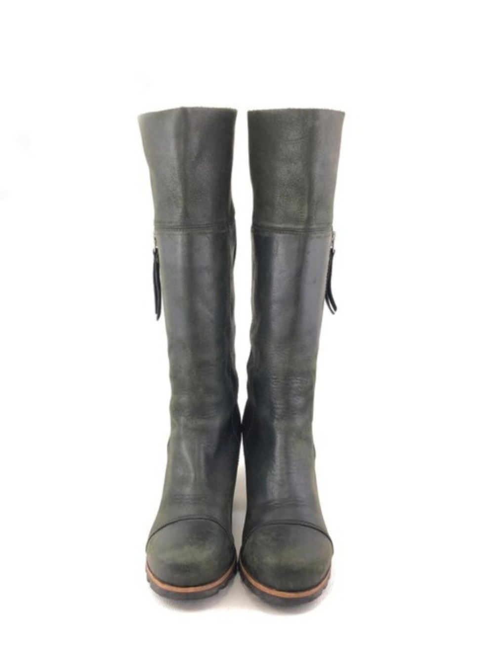 Sorel Addington Tall Black Leather Boots 8 - Picture 5 of 5